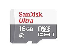 1007548.01 Флеш карта microSDHC 16Gb Class10 Sandisk SDSQUNS-016G-GN3MA Ultra 80 + adapter