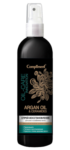 823931.38 Compliment Argan Oil&Ceramides Спрей-восст.д/сухих и осл.волос 200мл