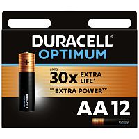 853062 Батарейка Duracell Optimum AA (LR06) алкалиновая, 12BL (уп)