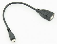 833941.01 Кабель USB (f)-micro USB (m) 0.2м черный