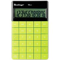 235265.66 Калькулятор настольный Berlingo, 12 разр., двойное питание, 165*105*13мм, зелёный
