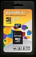 1069815.30 EXPLOYD MicroSDHC 4GB Class10 + адаптер SD