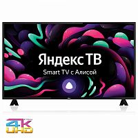 1866791.01 Телевизор LED BBK 55" 55LEX-8243/UTS2C Smart Яндекс.ТВ черный/4K Ultra HD/50Hz/DVB-T2/DVB-C/DVB-S2/W