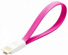 213260.18 Дата-кабель Smartbuy USB - micro USB, магнитный,0,2 м,розовый (iK-02m pink)