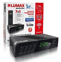 1186439.34 Ресивер цифровой LUMAX DV2120HD DVB-T2/C/WiFi/КИНОЗАЛ LUMAX (500 фильмов)/MEGOGO/IPTV/Dolby Digital/