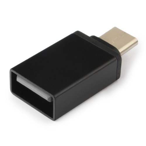 856066.42 Адаптер USB2.0 Cablexpert A-USB2-CMAF-01, Type-C(M)/AF, с поддержкой OTG, металлический корпус, черн