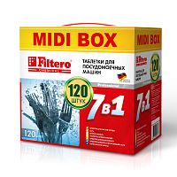 764615.20 Filtero Таблетки для ПММ "7в1" МIDIBOX 120 шт., Арт. 710