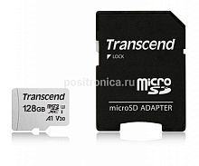 1101943.01 Флеш карта microSDXC 128Gb Transcend TS128GUSD300S-A + adapter