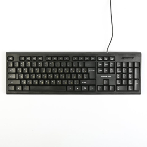 14347.81 Клавиатура Гарнизон GK-120, USB, черный, поверхность- карбон