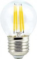 N7PV50ELC..55 Лампа светодиодная Ecola globe   LED Premium  5,0W G45 220V E27 4000K 360° filament прозр. нитевидны