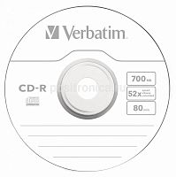 15450.01 Диск CD-R Verbatim 700Mb 52x Slim case (1шт) (43347)