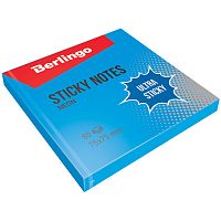 270277.66 Самоклеящийся блок Berlingo "Ultra Sticky", 75*75мм, 80л, синий неон