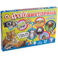 247059.66 Игра настольная Русский стиль "Викторина. В мире животных", картонная коробка