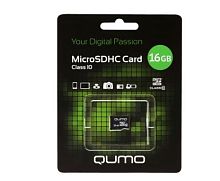 1226408.34 Карта памяти QUMO (21616) MicroSDHC 16GB - CLASS 10 - без адаптера