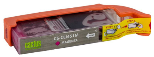 807038.01 Картридж струйный Cactus CS-CLI451M пурпурный (10.2мл) для Canon MG6340/5440/IP7240 фото 2